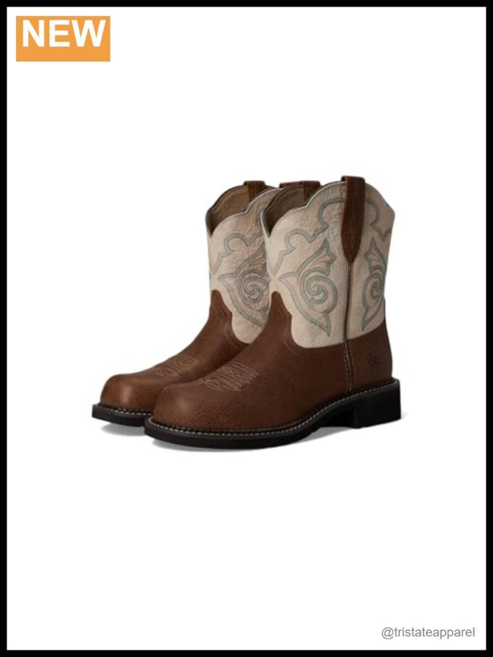 Women's Western Cowgirl Boots Mid-Calf Pull-On Leather